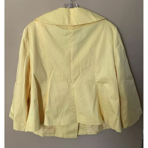 Sandro Sportswear Sz Large Yellow Blazer Jacket Spring Mod Retro Buttons NWOT A4 - Picture 2 of 6
